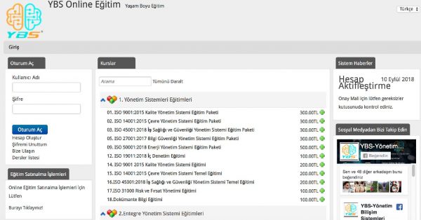 Online ISO 22000:2018 Gıda Güvenliği Yönetim Sistemi Eğitimi